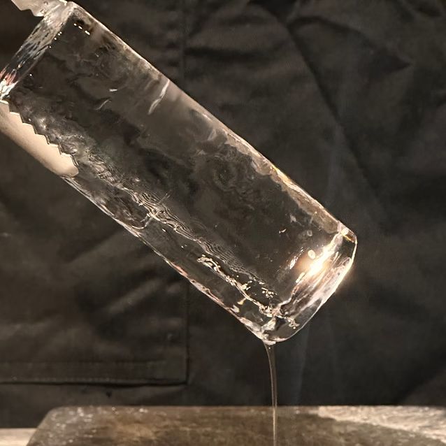 Hand-cut clear ice cylinder 4x11cm for highballs, KL